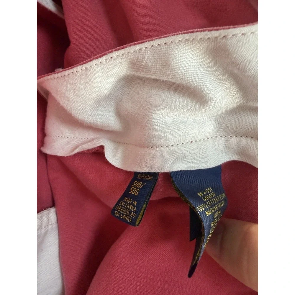 Polo Ralph Lauren Men's Chino Shorts Size 50B Pink Salmon Flat Front Casual